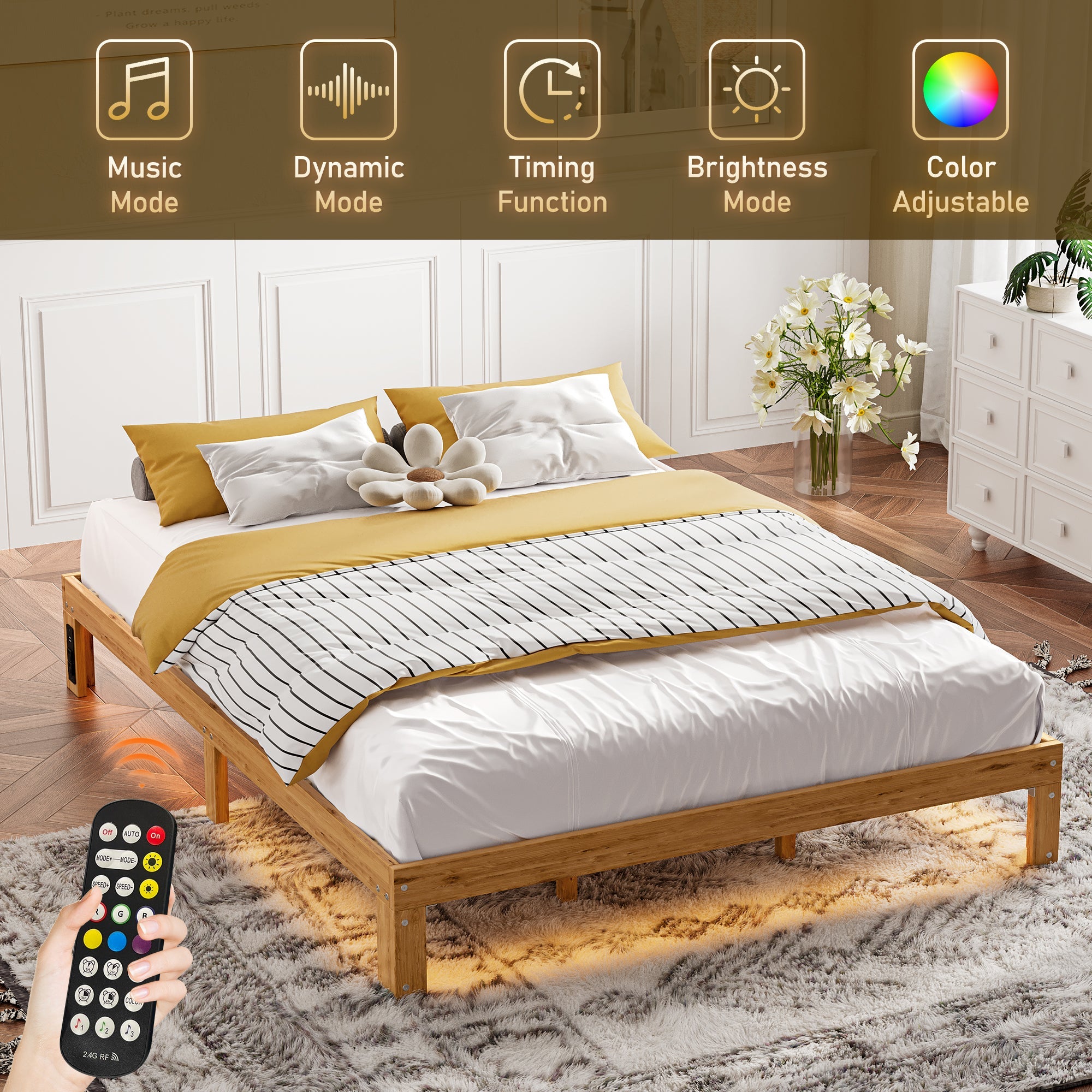 Tired of Wobbly Bed Frames? This 5-in-1 Modern Platform Bed Might Be Your Forever Solution.