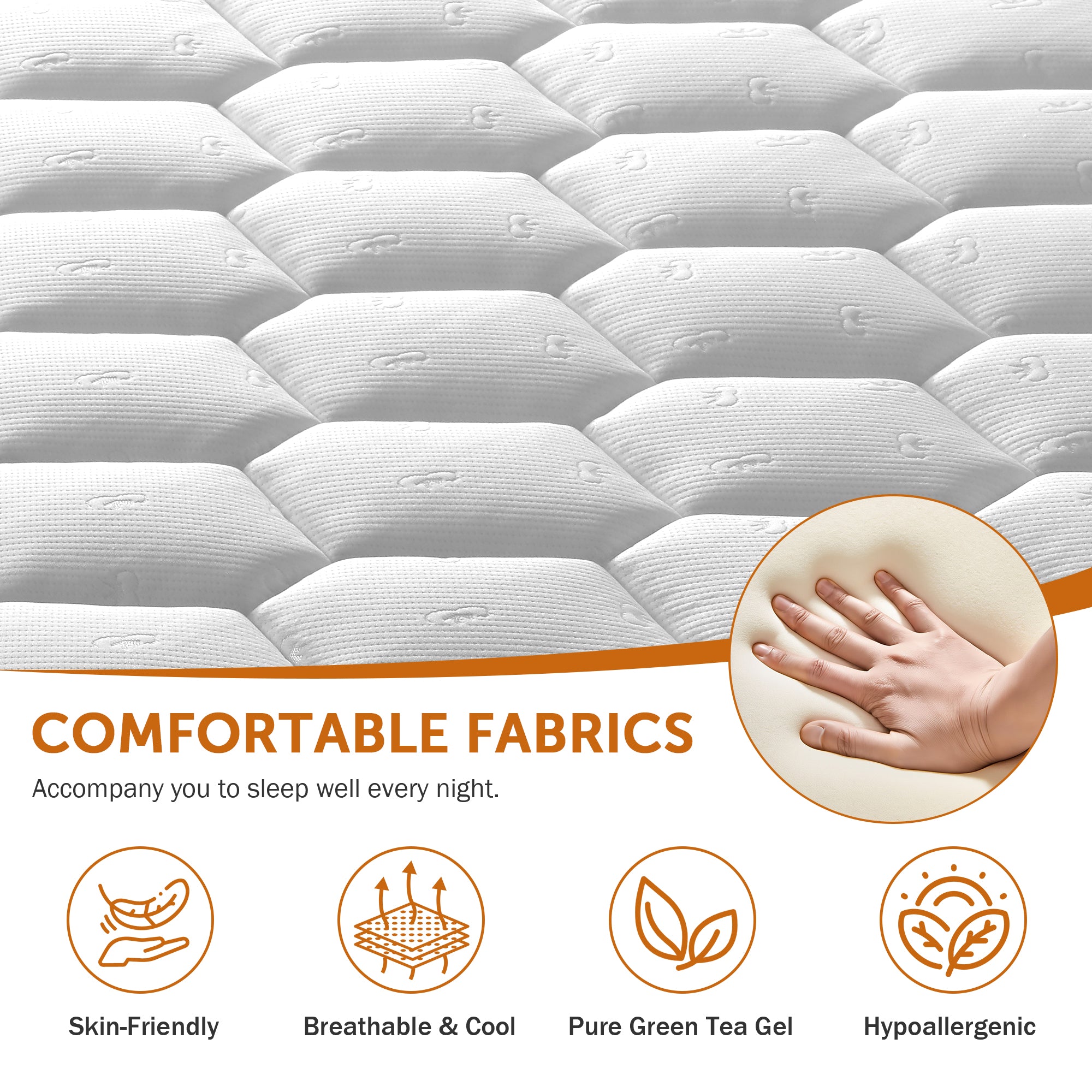 Queen Mattress, Holaki 12 Inch Queen Gel Memory Foam Hybrid Mattress in a Box, Upgrade Individually Pocket Springs, Medium Firm, Pressure Relief, Breathable Comfort and Durable, CertiPUR-US, Brown