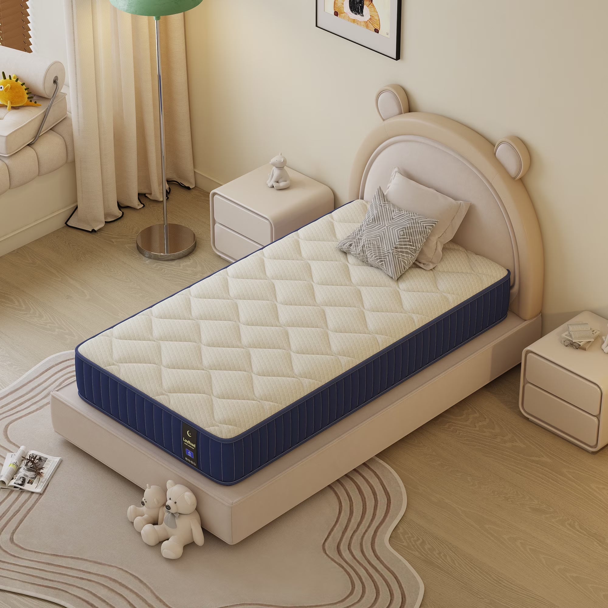 Twin Mattress for kids, Holaki 6" Memory Foam and Spring Hybrid Mattress in a Box, Cool Individual Pocket Spring Mattress with Medium Soft, Breathable Fabric & Adaptive Support, CertiPUR-US