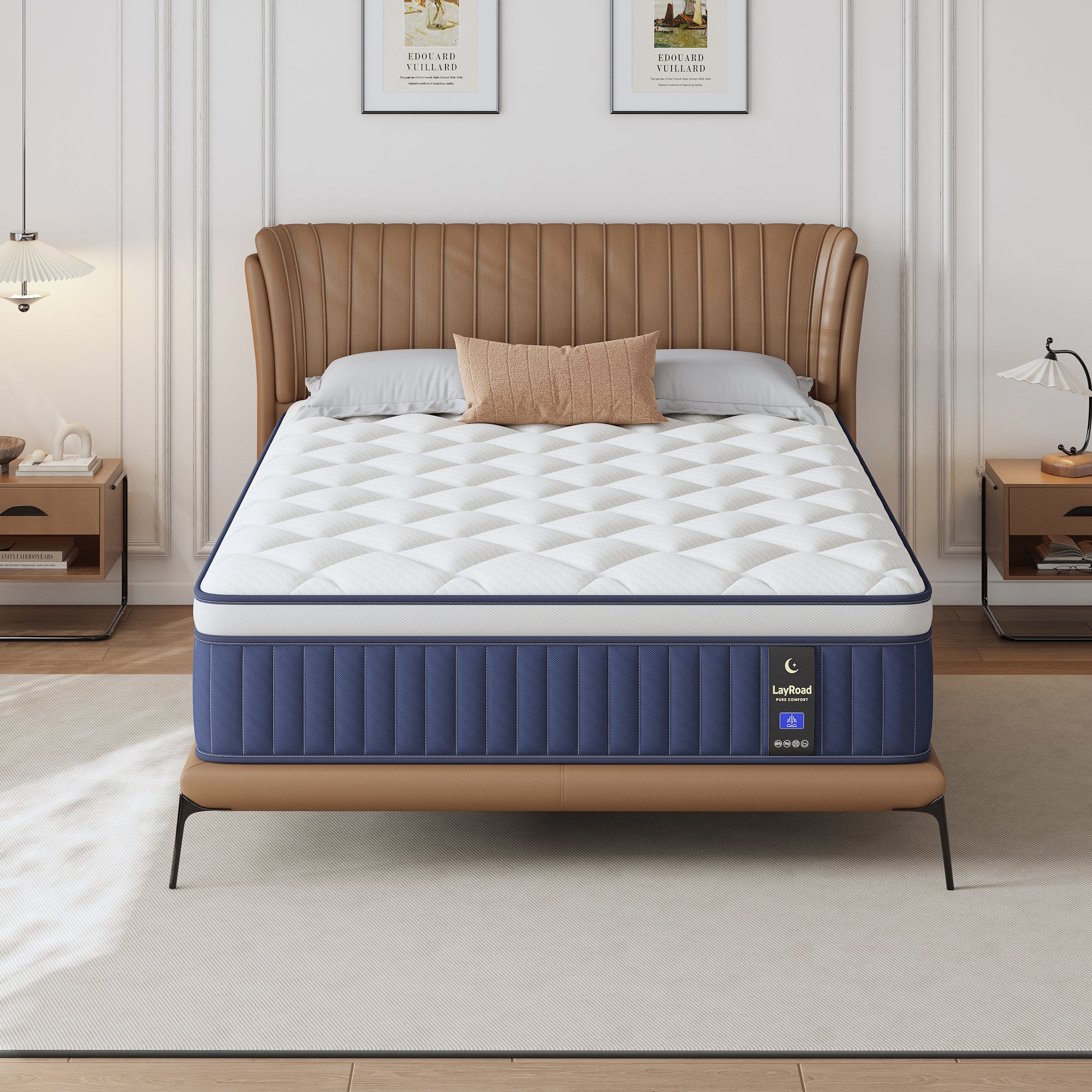 Queen Mattress, Holaki 10 Inch Queen Gel Memory Foam Hybrid Mattress in a Box, Upgrade Individually Pocket Springs, Medium Firm, Pressure Relief, Breathable Comfort and Durable, CertiPUR-US, Blue