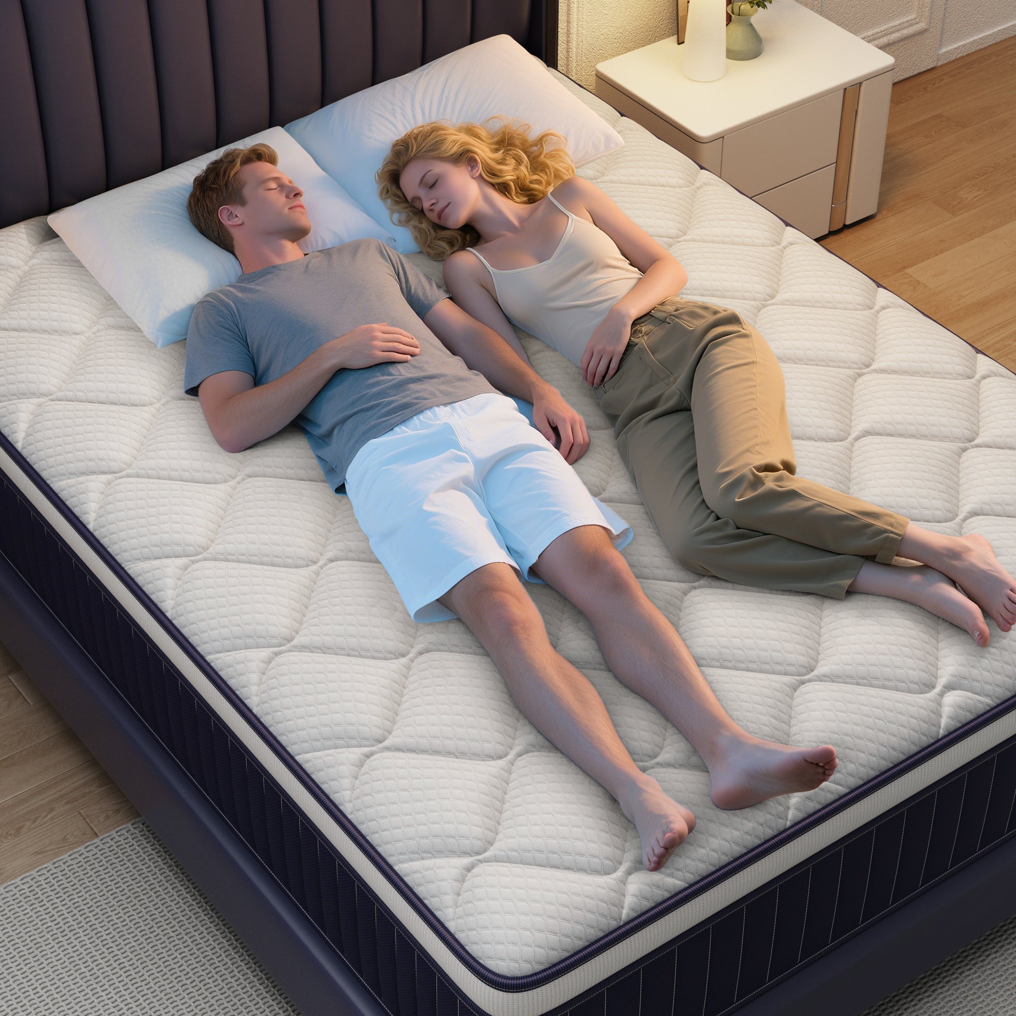 Queen Mattress, Holaki 10 Inch Queen Gel Memory Foam Hybrid Mattress in a Box, Upgrade Individually Pocket Springs, Medium Firm, Pressure Relief, Breathable Comfort and Durable, CertiPUR-US, Blue