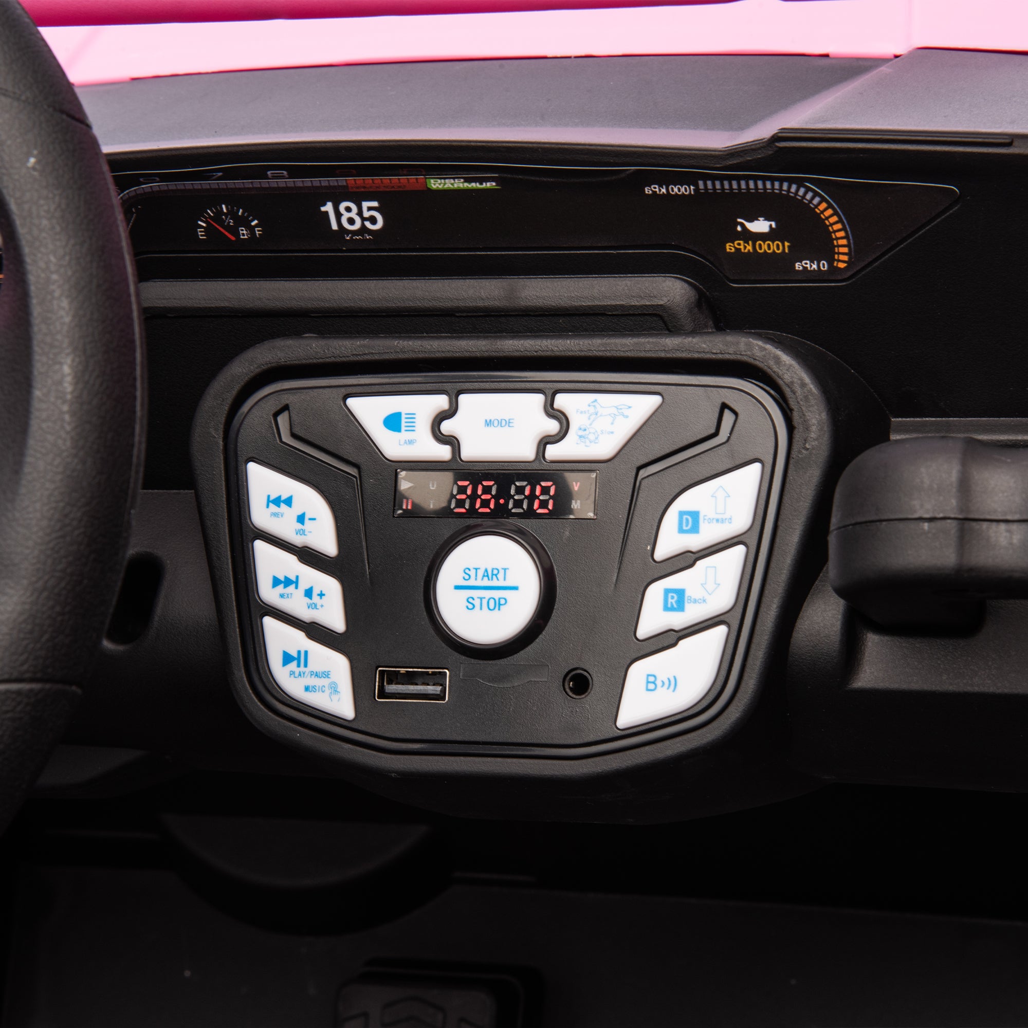 24V Ride On Car Toys, Electric Vehicles for Kids, Licensed Toyota Kids Powered Electric Car with Remote Control, USB, Bluetooth, Power Display & Lights for Girls Boys