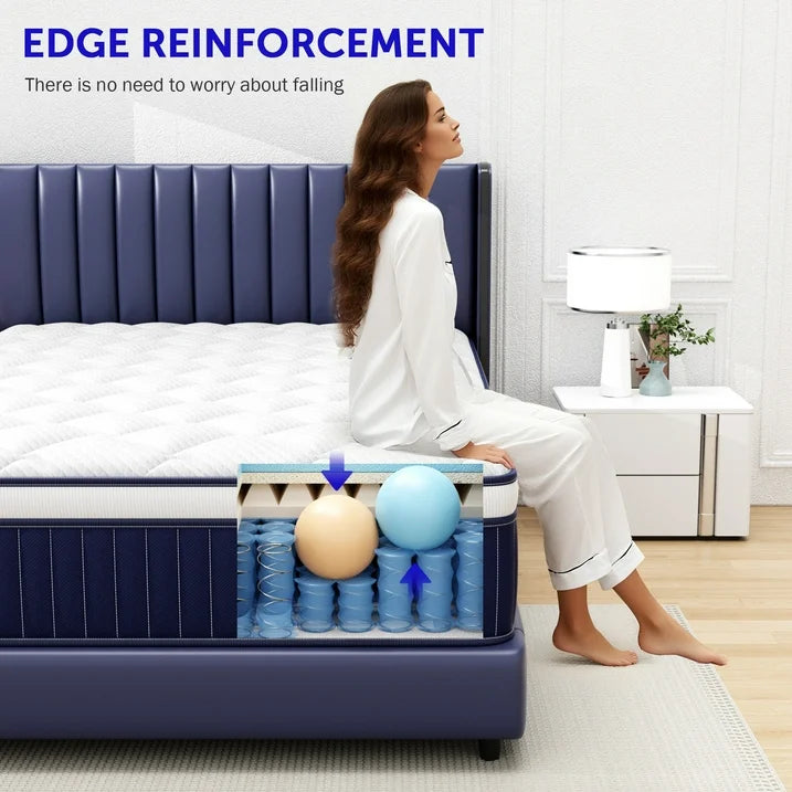 Full Mattress, Holaki 10" New Memory Foam Hybrid Full Mattress in a Box, Cool Individual Pocket Spring for Sleep Supportive & Pressure Relief, Full Size Medium Firm Mattress, CertiPUR-US