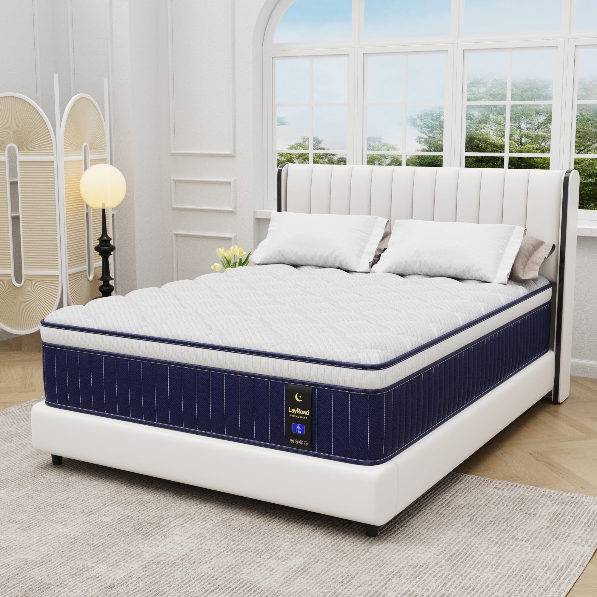 Full Mattress, Holaki 10" New Memory Foam Hybrid Full Mattress in a Box, Cool Individual Pocket Spring for Sleep Supportive & Pressure Relief, Full Size Medium Firm Mattress, CertiPUR-US